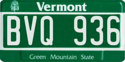 VT license plate BVQ936