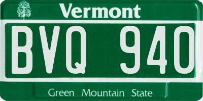 VT license plate BVQ940