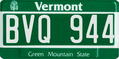 VT license plate BVQ944
