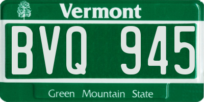 VT license plate BVQ945