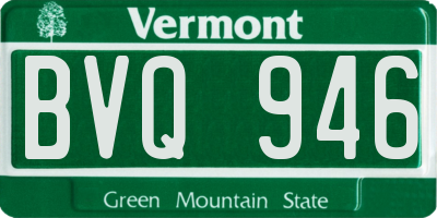 VT license plate BVQ946