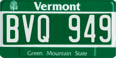 VT license plate BVQ949