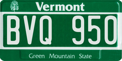 VT license plate BVQ950