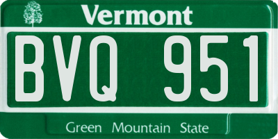 VT license plate BVQ951