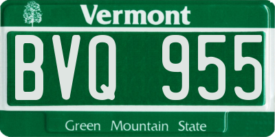 VT license plate BVQ955