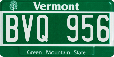 VT license plate BVQ956