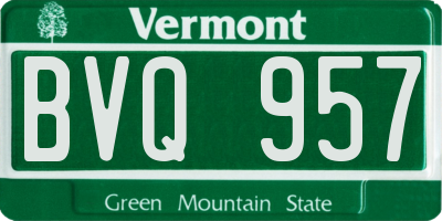 VT license plate BVQ957