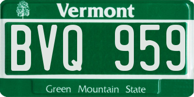 VT license plate BVQ959