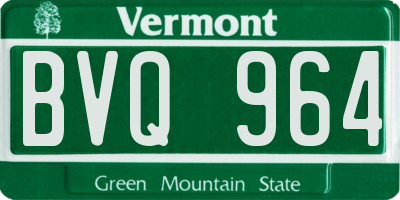 VT license plate BVQ964