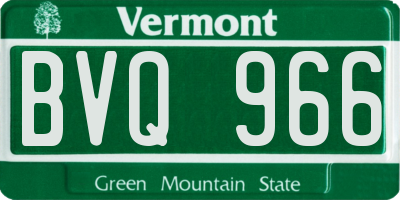 VT license plate BVQ966