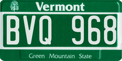 VT license plate BVQ968