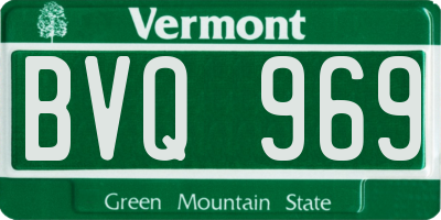 VT license plate BVQ969