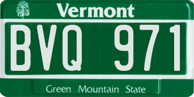 VT license plate BVQ971
