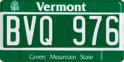 VT license plate BVQ976
