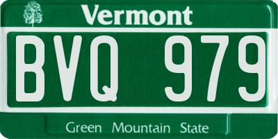 VT license plate BVQ979