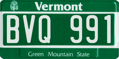 VT license plate BVQ991