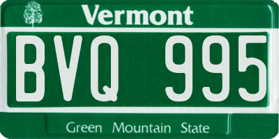 VT license plate BVQ995