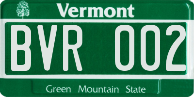 VT license plate BVR002