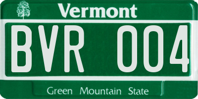 VT license plate BVR004