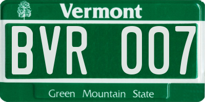 VT license plate BVR007