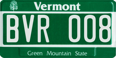VT license plate BVR008