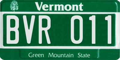 VT license plate BVR011