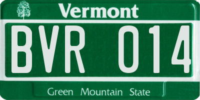 VT license plate BVR014