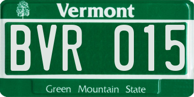 VT license plate BVR015
