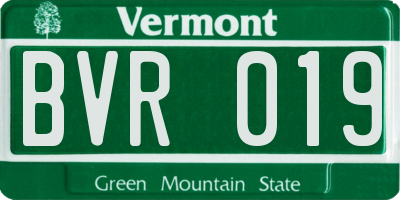 VT license plate BVR019