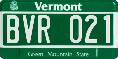 VT license plate BVR021
