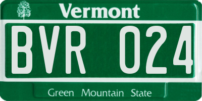 VT license plate BVR024