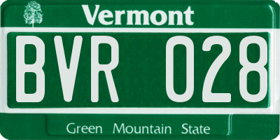 VT license plate BVR028