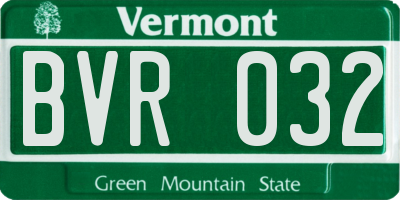 VT license plate BVR032