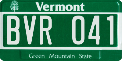 VT license plate BVR041