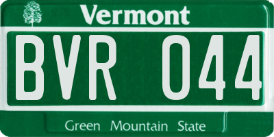 VT license plate BVR044