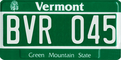 VT license plate BVR045