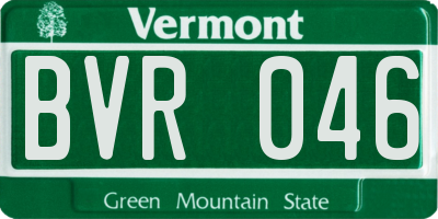 VT license plate BVR046