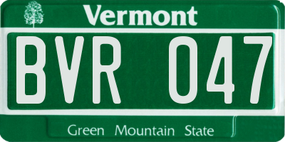 VT license plate BVR047