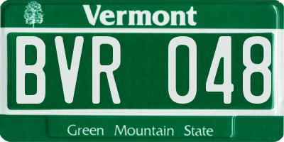 VT license plate BVR048