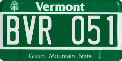 VT license plate BVR051