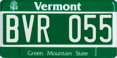 VT license plate BVR055
