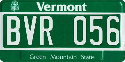 VT license plate BVR056