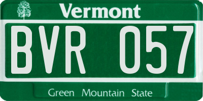 VT license plate BVR057