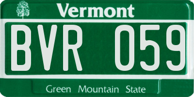 VT license plate BVR059