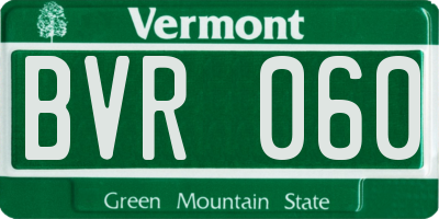 VT license plate BVR060