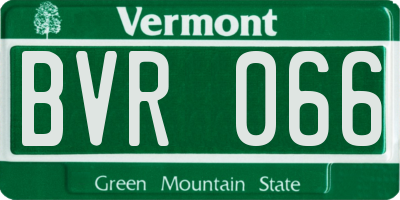 VT license plate BVR066