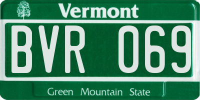 VT license plate BVR069