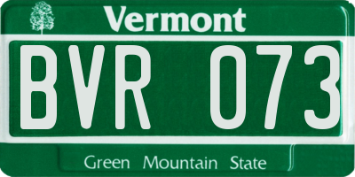 VT license plate BVR073