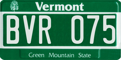 VT license plate BVR075