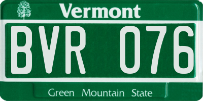 VT license plate BVR076